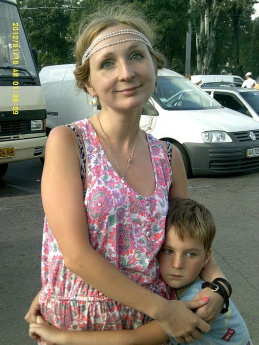 С сыном Мишей С сыном Мишей