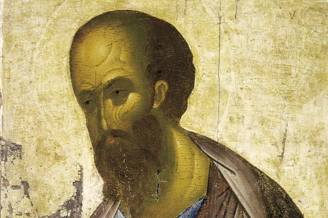 Апостол Павел. Икона. Начало XV века. Третьяковская Галерея